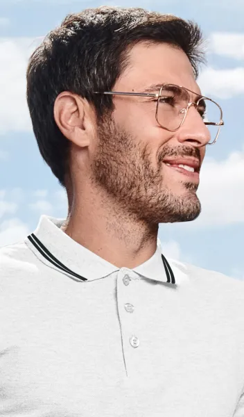 Pánská polokošile kontrastní - Zapínání na 3 knoflíky