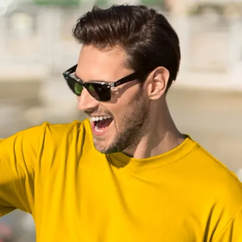 Pánské triko klasické - Klasický kulatý výstřih