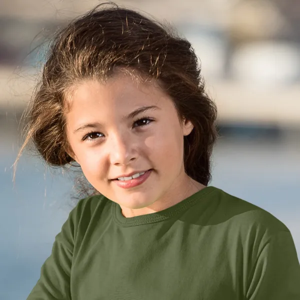 Dětské tričko s dlouhým rukávem - Klasický kulatý výstřih