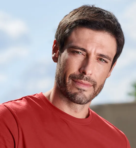 Pánské triko jednoduché - Klasický kulatý výstřih