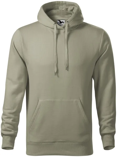 Pánská mikina bez zipu s kapucí - Volný střih s bočními švy