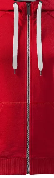 Dámská mikina kontrastní, s kapucí - Bílý kontrastní zip