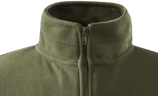 Pánska fleecová bunda - Zapínání na zip až ke bradě