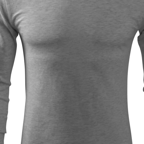 Pánské triko s dlouhým rukávem - Mírně projmutý střih