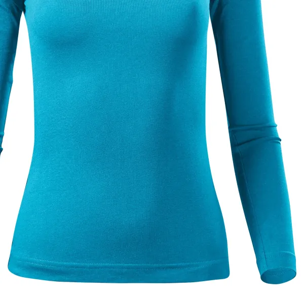 Dámské triko s dlouhými rukávy - Mírně projmutý střih