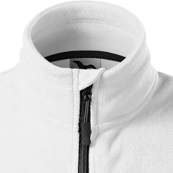 Fleecová vesta kontrastní - Zapínání na zip až ke bradě