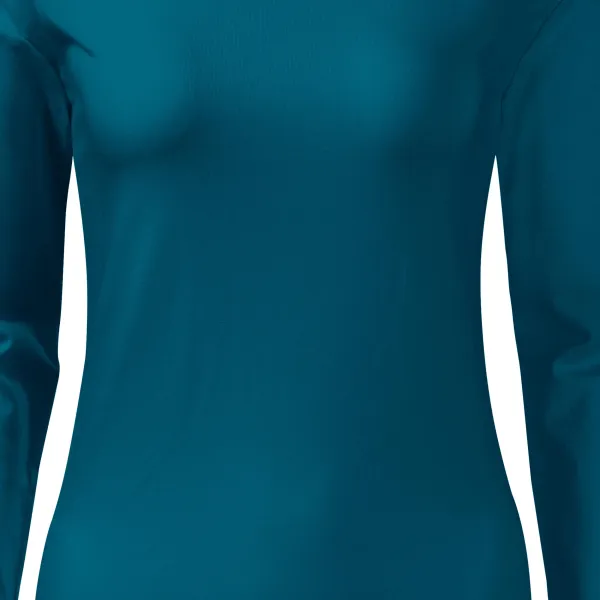 Dámské triko přiléhavé s dlouhým rukávem - Jemně zúžený střih