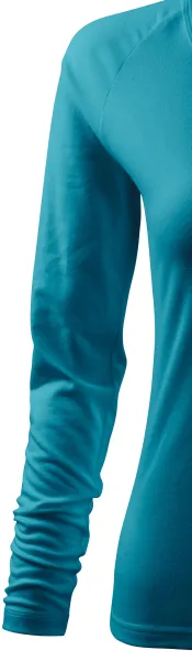 Dámské triko zúžené, V-výstřih - Dlouhé raglánové rukávy