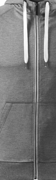 Pánská mikina kontrastní, s kapucí - Bílý kontrastní zip