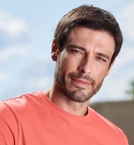 Pánské triko jednoduché - Klasický kulatý výstřih