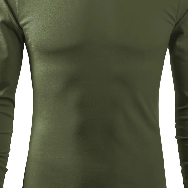 Pánské triko s dlouhým rukávem - Mírně projmutý střih