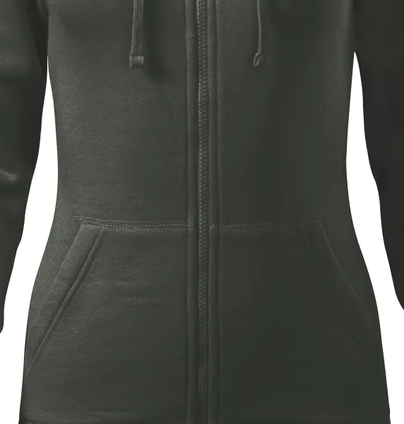 Dámská mikina s kapucí - Zúžený střih s bočními švy