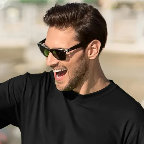 Pánské triko klasické - Klasický kulatý výstřih