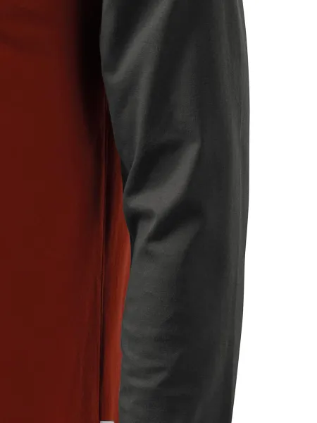 Pánské triko s dlouhým rukávem, kontrastní - Střih s bočními švy