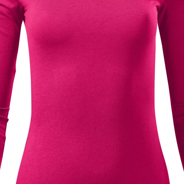 Dámské triko s dlouhými rukávy - Mírně projmutý střih