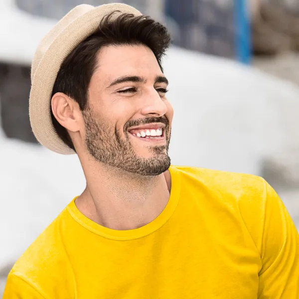 Pánské triko s dlouhým rukávem - Klasický kulatý výstřih