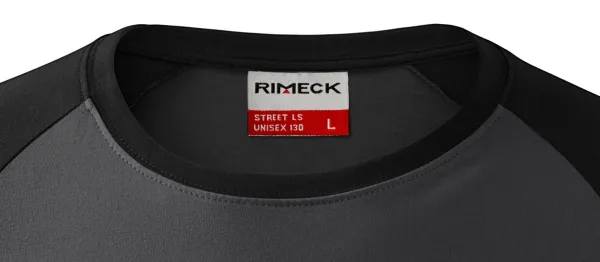 Pánské triko s dlouhým rukávem, kontrastní - Klasický kulatý výstřih