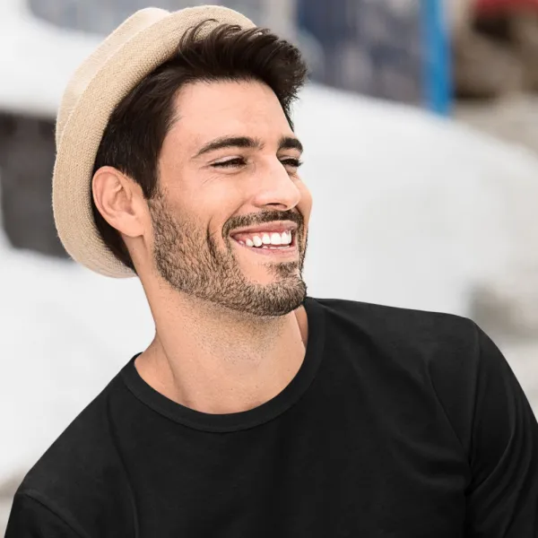 Pánské triko s dlouhým rukávem - Klasický kulatý výstřih