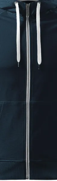 Pánská mikina kontrastní, s kapucí - Bílý kontrastní zip