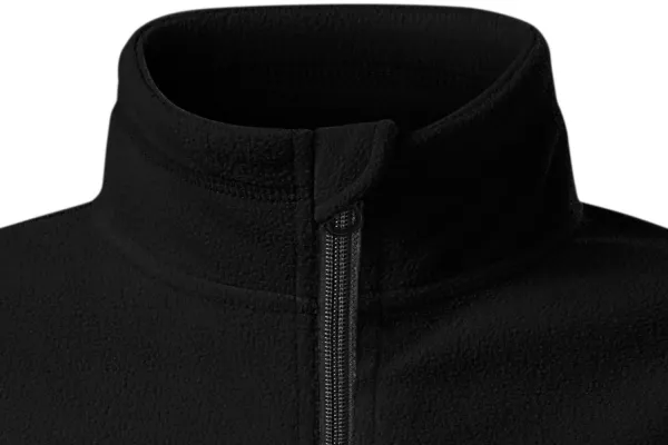 Dětská fleecová bunda kontrastní - Zapínání na zip až ke bradě