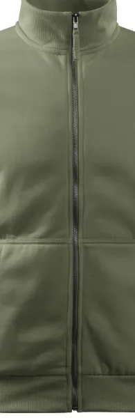 Pánská mikina jednoduchá bez kapuce - Kovový zip