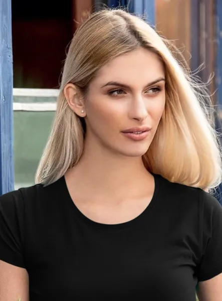 Dámské triko s velmi krátkým rukávem - Klasický kulatý výstřih