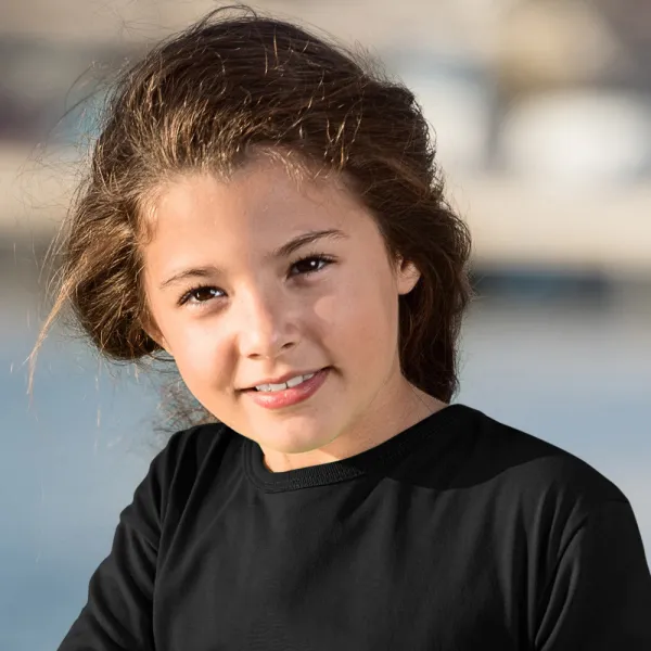 Dětské tričko s dlouhým rukávem - Klasický kulatý výstřih