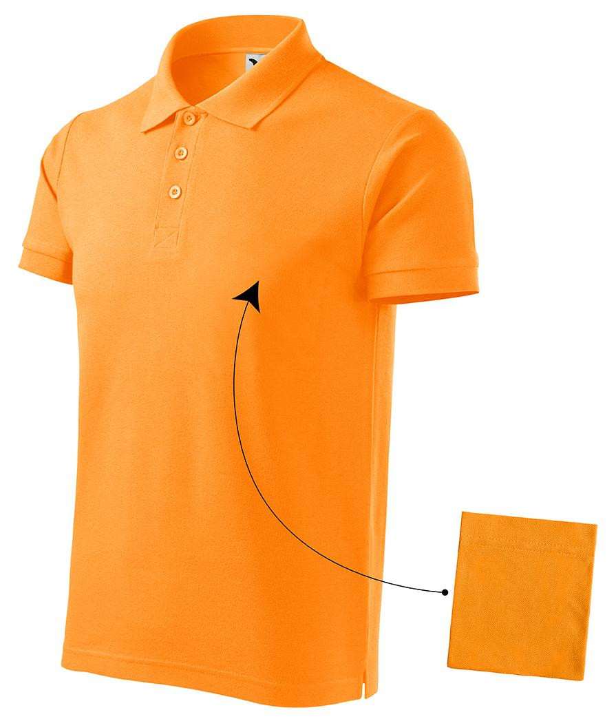 Pánská elegantní polokošile, mandarinková oranžová, S