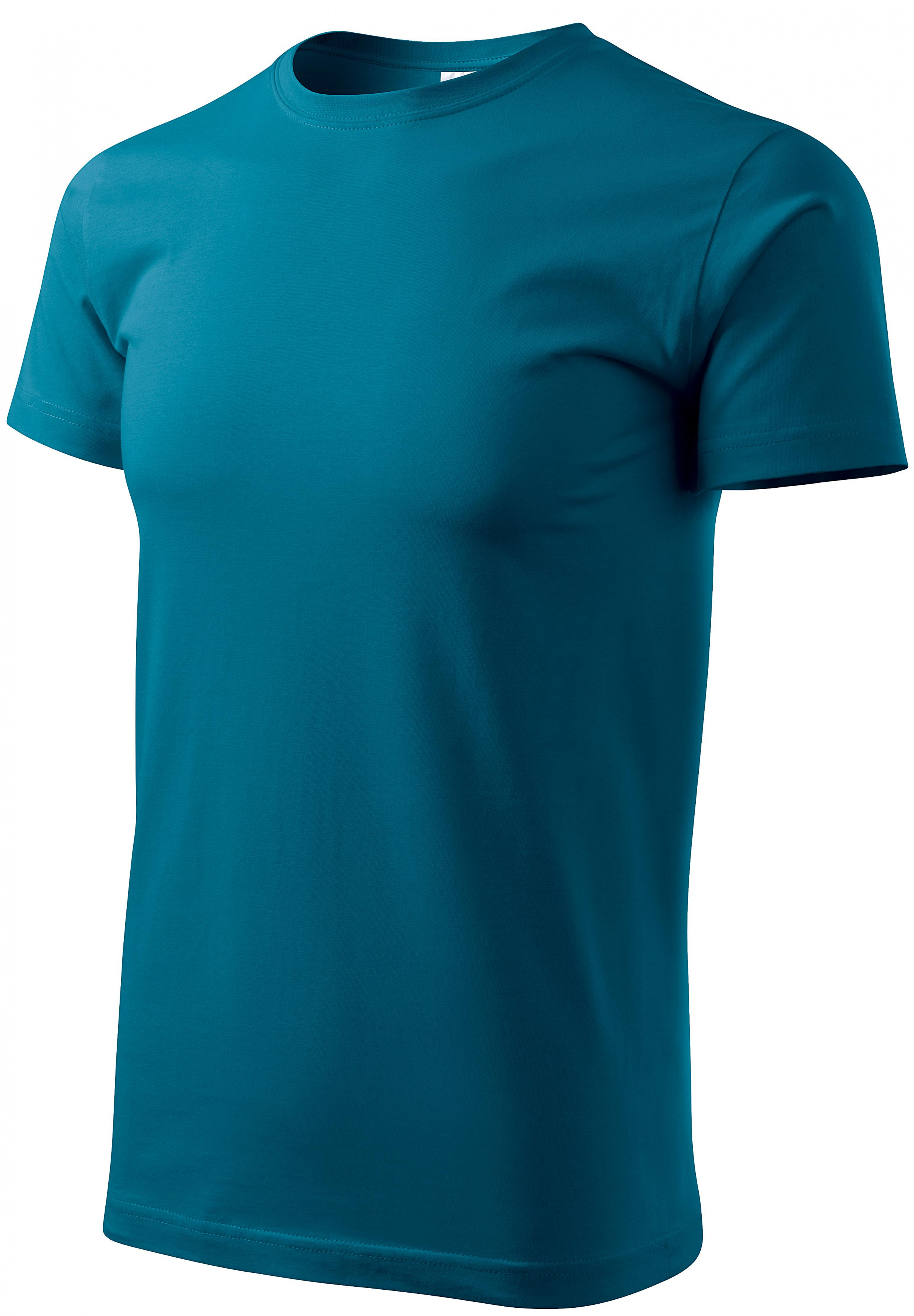 Tričko vyšší gramáže unisex, petrol blue, XL